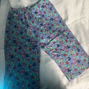 Blue and Red Floral Pajama Bottoms with Soft Fabric